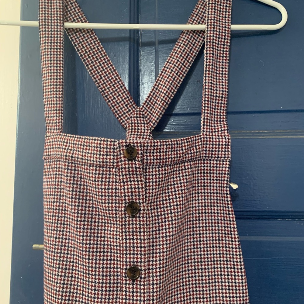 COPY - Houndstooth print overall dress